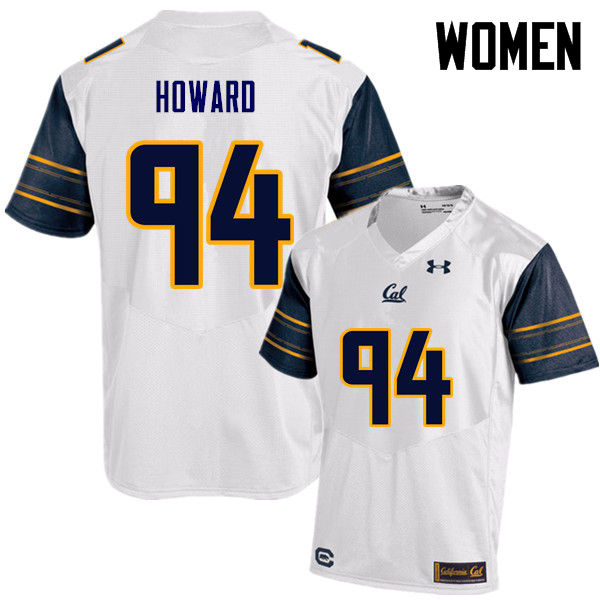 Women #94 Trevor Howard Cal Bears (California Golden Bears College) Football Jerseys Sale-White